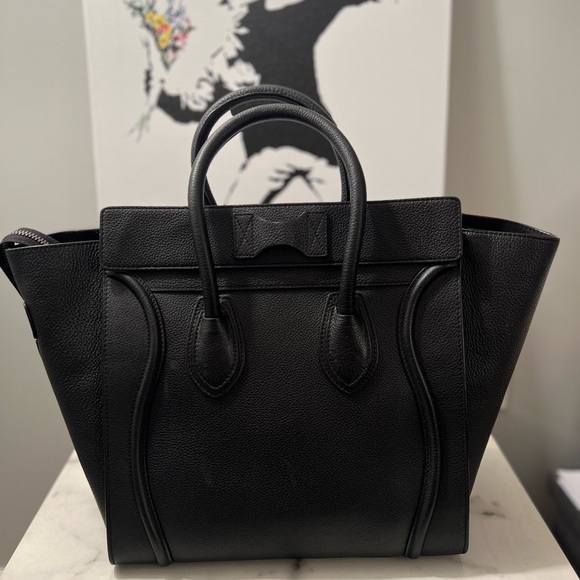 Gorgeous Black Celine “Mini” Luggage Tote Handbag - Picture 2 of 9